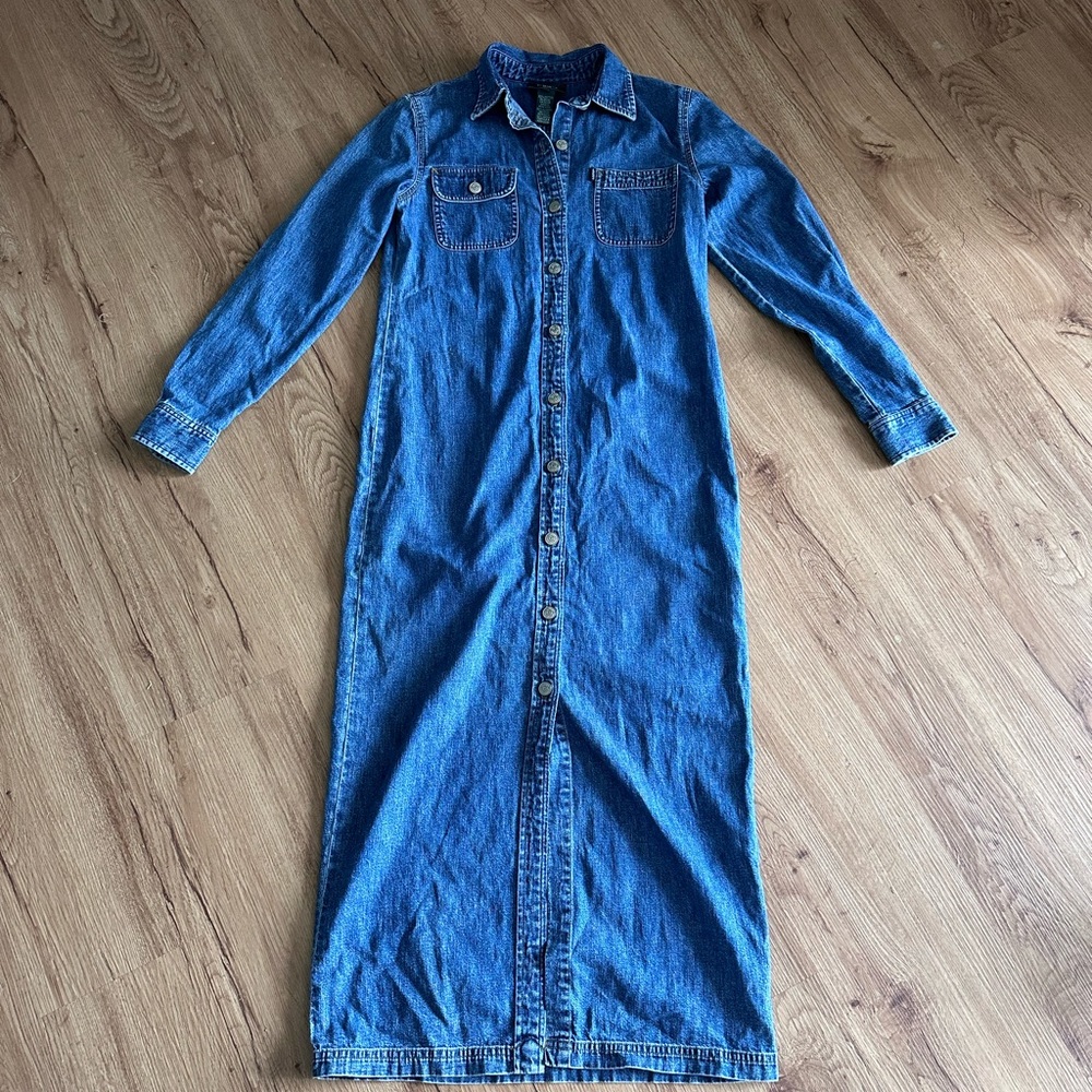 Ralph Lauren Vintage Denim Maxi Dress